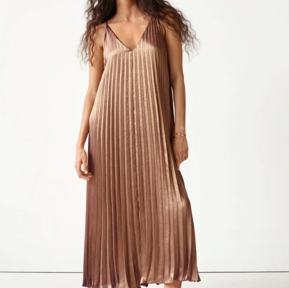 💖Rokoko Strap pleated Maxi Dress
